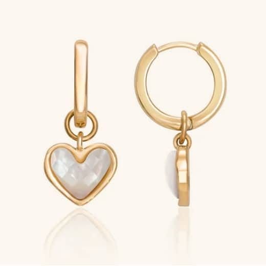huggie heart earrings