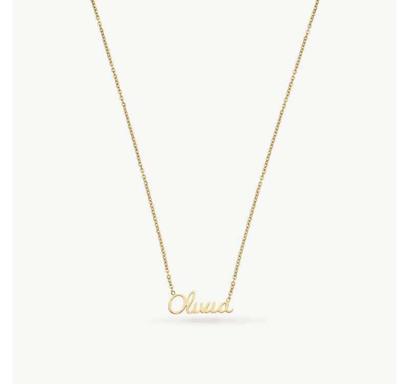 Cursive Name Necklace (Gold)