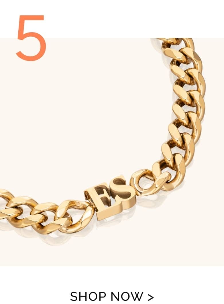 Initial Curb Bracelet (Gold)