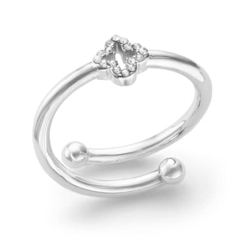 Crystal Clover Ring