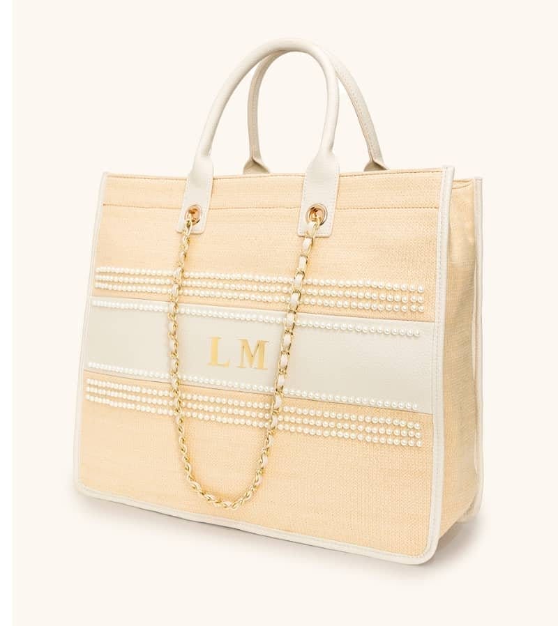 Raffia Pearl Resort Bag