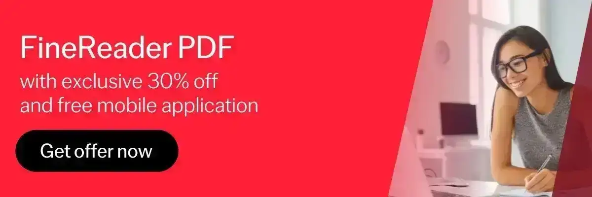 30% off - FineReader PDF Summer Sale