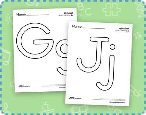 Preschool Letters Coloring Pictures