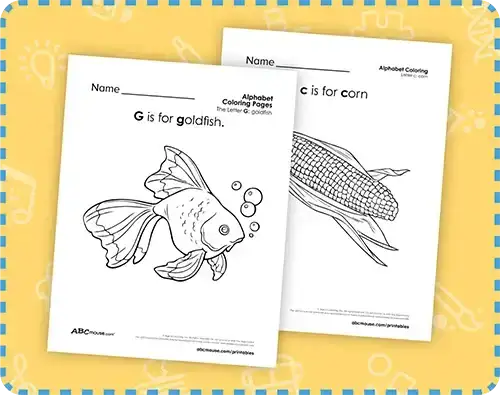 Preschool Alphabet Coloring Pictures