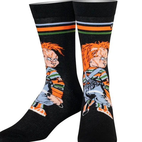 Plotting Chucky Doll Crew Length Knit Socks