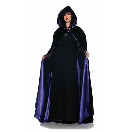 Purple Deluxe Velvet &amp; Satin 63&#39; Unisex Adult Cape