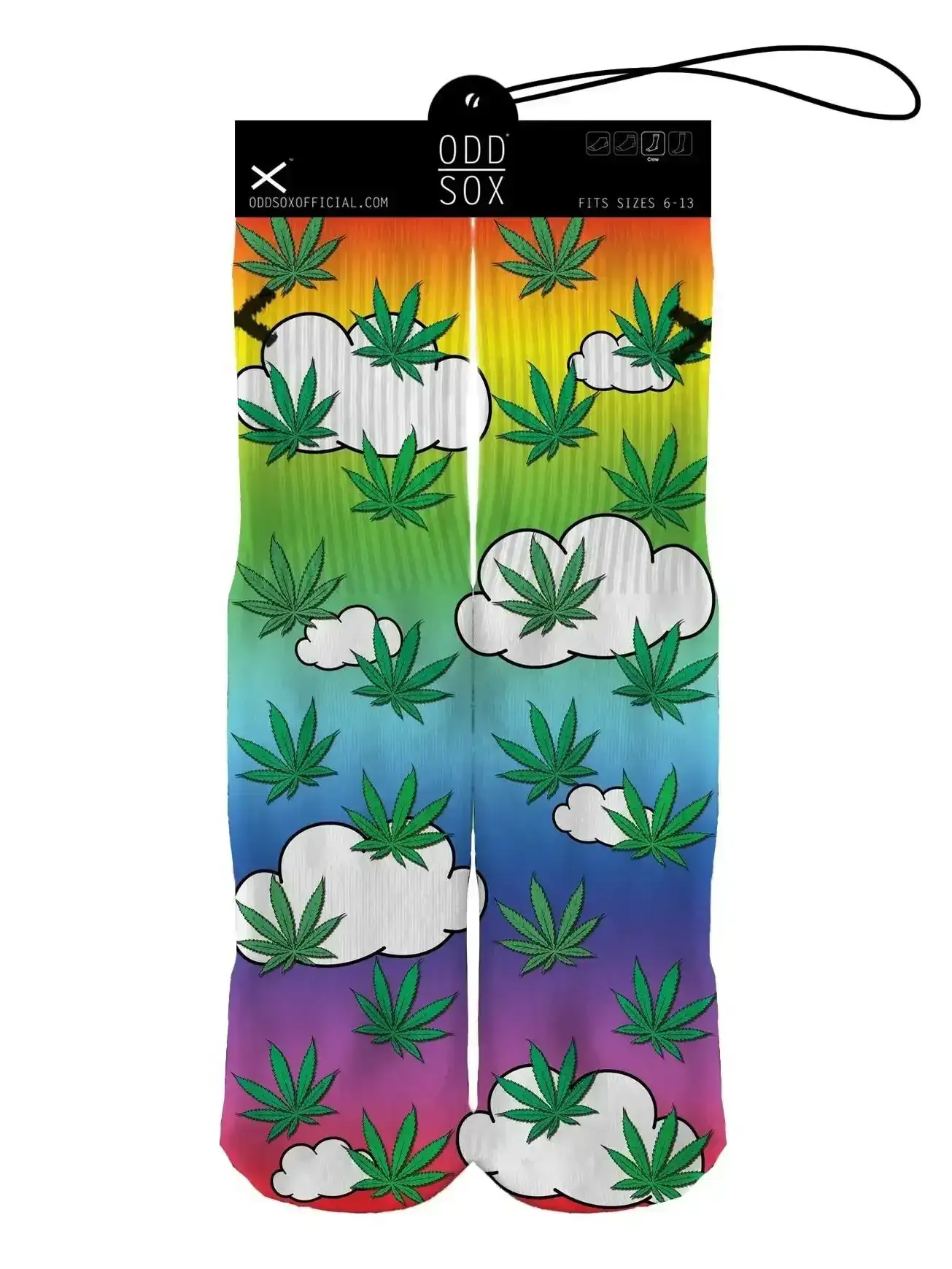 Cloud 9 Rainbow & Marijauna Socks