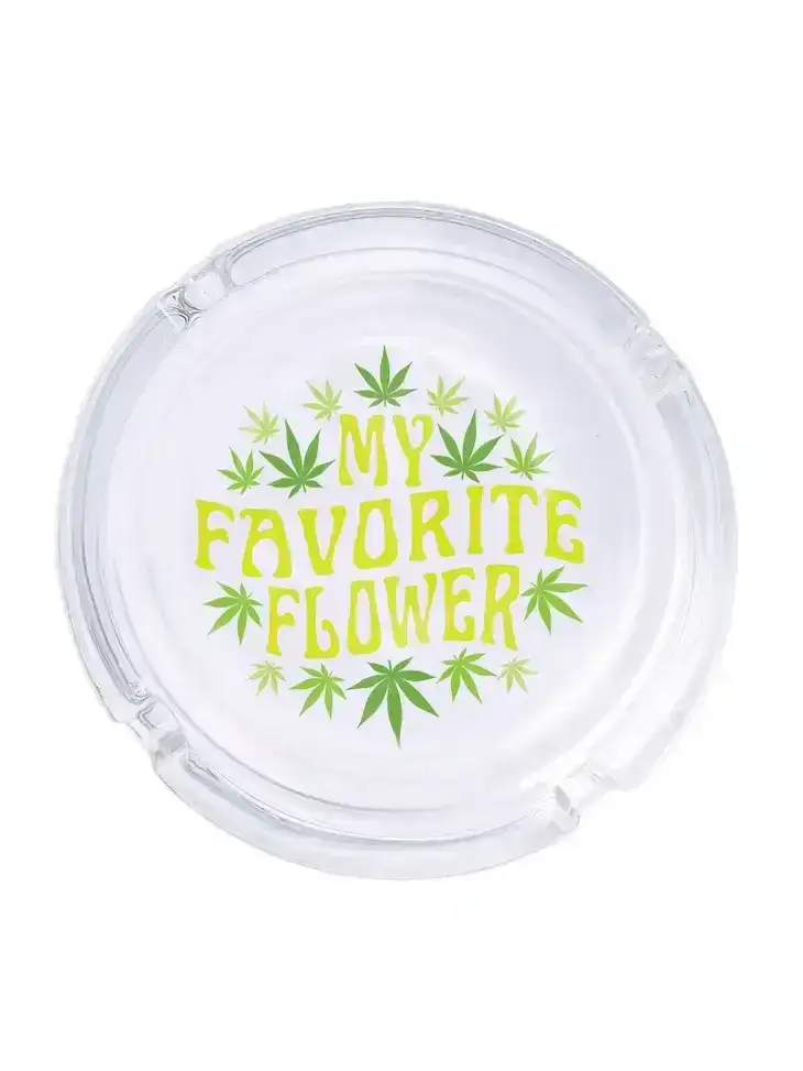 My Favorite Flower Glass Ashtray