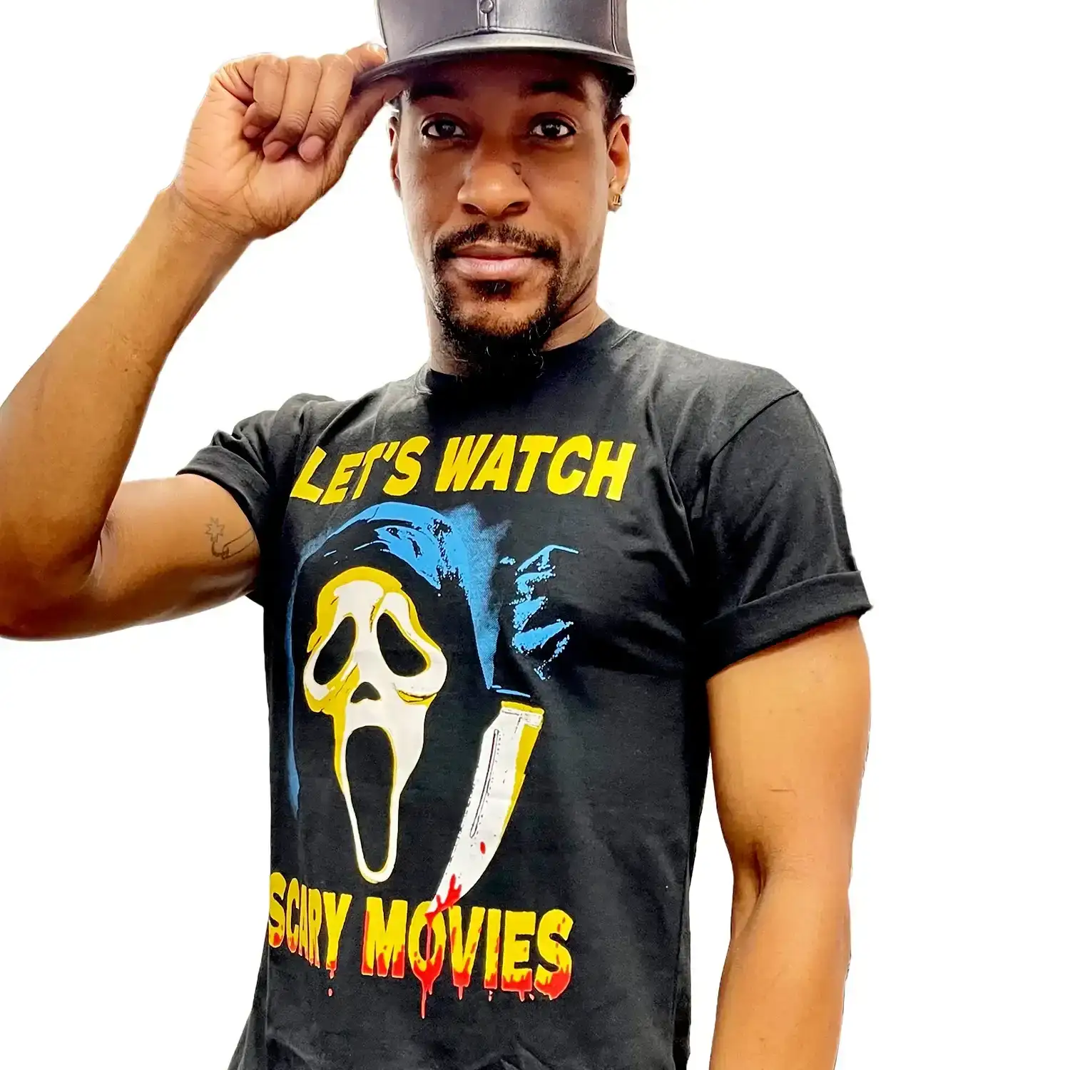 Scream Ghostface Let's Watch Scary Movies Black Unisex T-Shirt