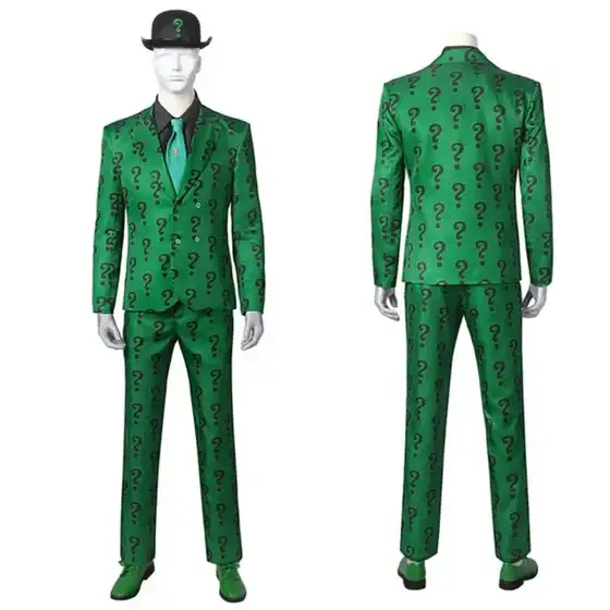 1996 Riddler Edward Nygma Cosplay Adult Costume