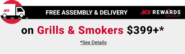 FREE ASSEMBLY & DELIVERY on Grills \\$399+* *See Details