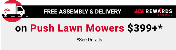 FREE ASSEMBLY & DELIVERY on Push Lawn Mowers \\$399+* *See Details