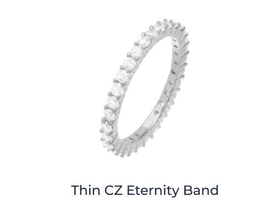Thin CZ Eternity Band