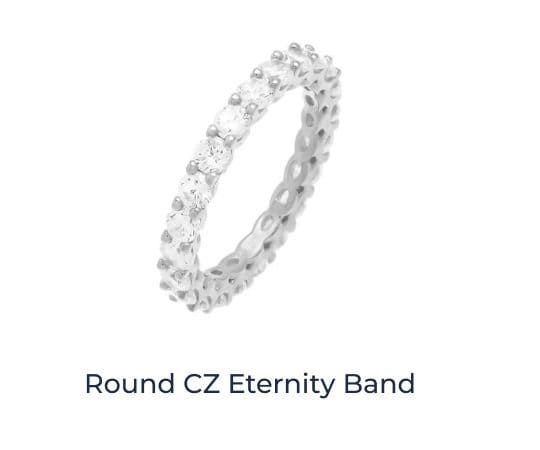 Round CZ Eternity Band