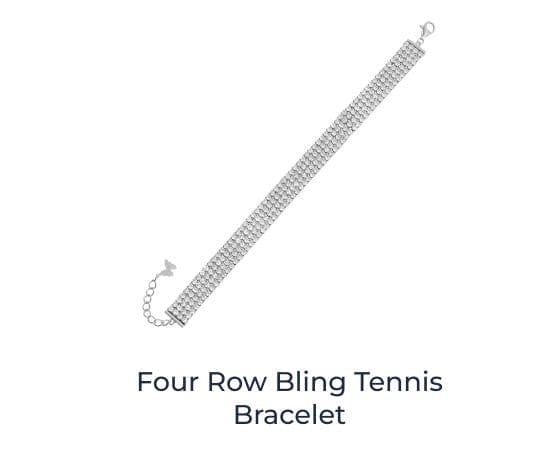 Four Row Bling Tennis Bracelet