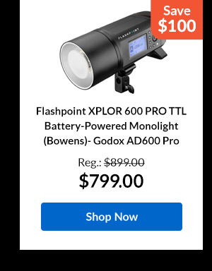 Flashpoint XPLOR 600 PRO TTL Battery-Powered Monolight (Bowens)- Godox AD600 Pro