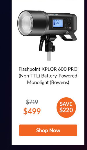 Flashpoint XPLOR 600 PRO (Non-TTL) Battery-Powered Monolight (Bowens)