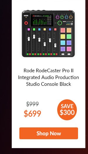 Rode RodeCaster Pro II Integrated Audio Production Studio Console Black