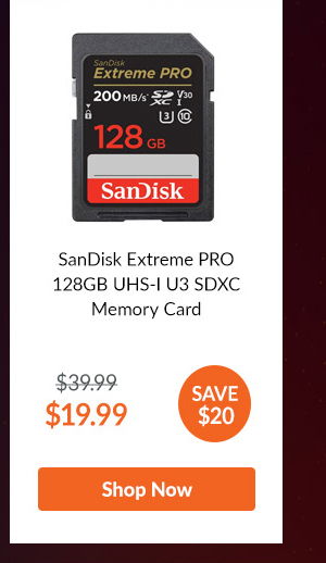 SanDisk Extreme PRO 128GB UHS-I U3 SDXC Memory Card