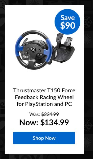 Thrustmaster T150 Force Feedback Racing Wheel for PlayStation and PC