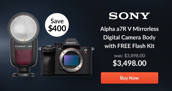 Sony Alpha a7R V Mirrorless Digital Camera Body with Flash Kit