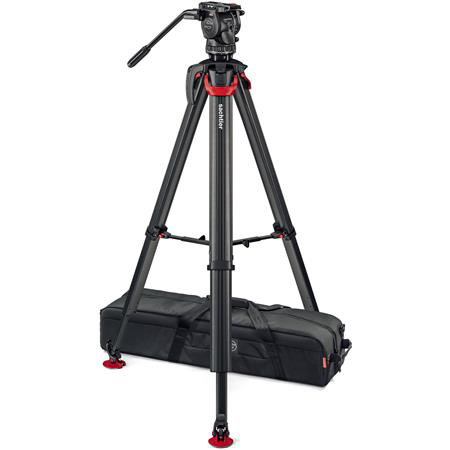 Sachtler aktiv8 Sideload Fluid Head System with flowtech75 Tripod & Mid-Level Spreader