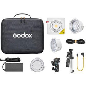 Godox ML100Bi Bi-Color Portable LED Light (15 & 36 Lens & V-Mount Handgrip Kit)