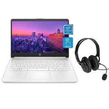 HP 14-dq0040nr 14" HD Notebook, N4020, 4GB, 64GB eMMC, W10H S Mode, with Headset