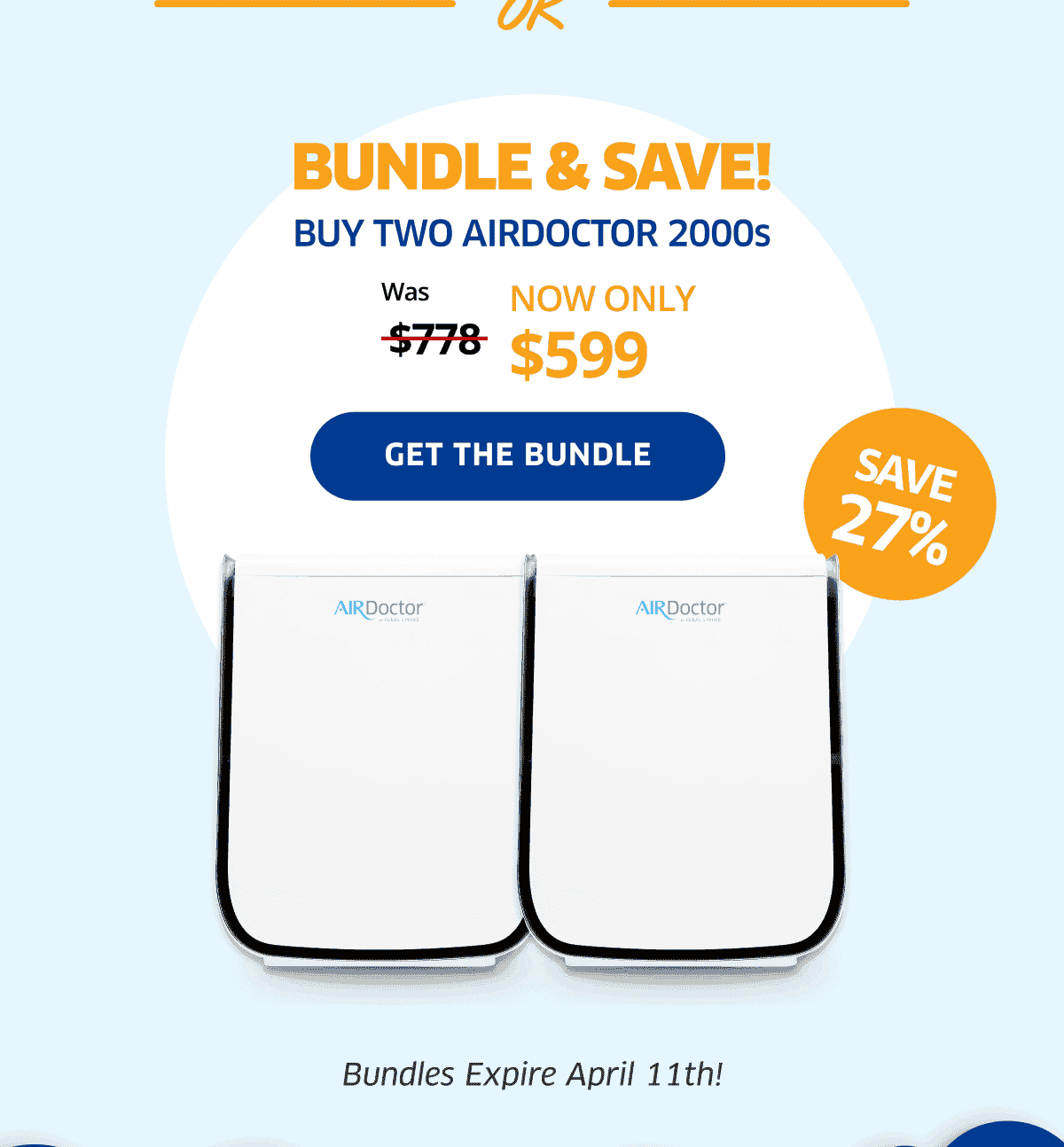 Bundle & Save! | Buy Two AirDoctor 2000s | Save 27% | Get the Bundle