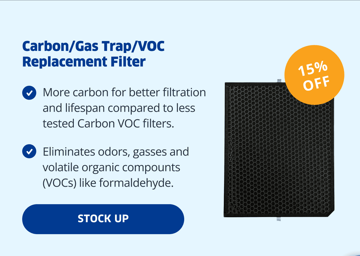 15% OFF | Carbon/Gas Trap/VOC Replacement Filter | Stock Up