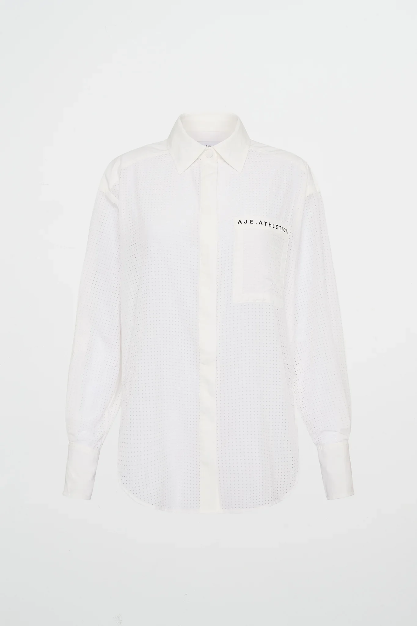 Perforated Split Back Shirt 406