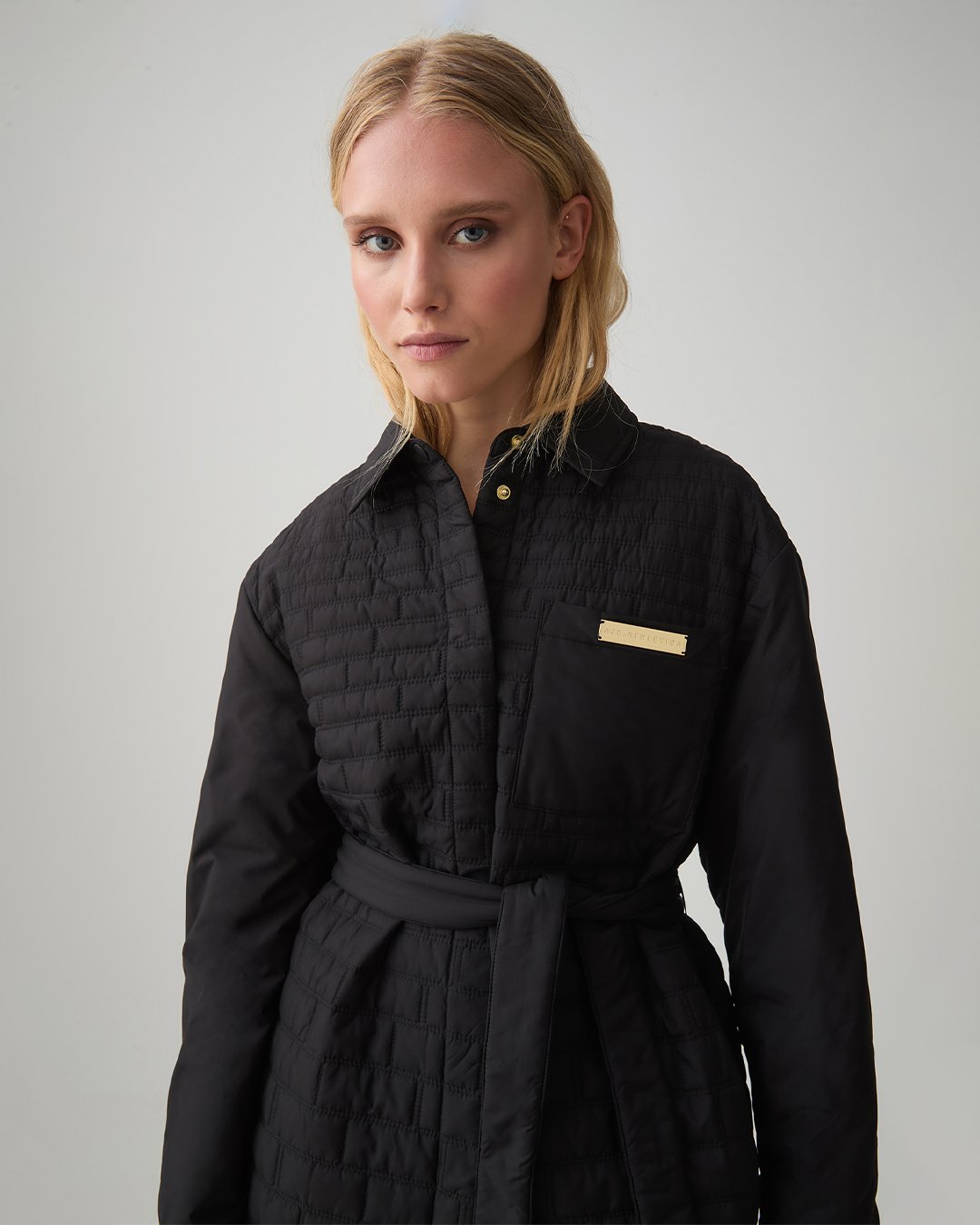 Belted Quilted Overshirt 421