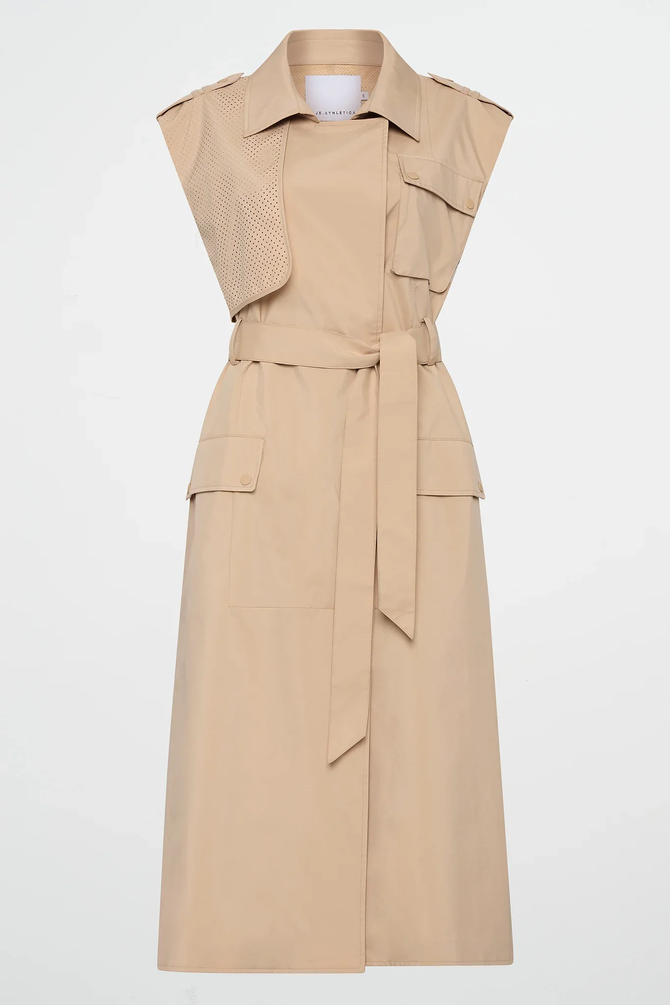 Sleeveless Belted Trench 703