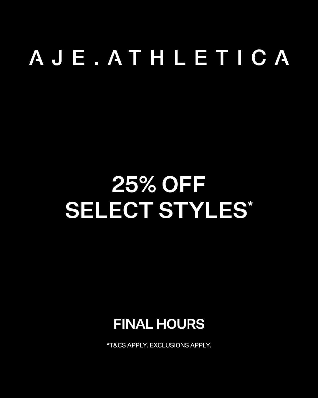 25% Off Select Sale Styles