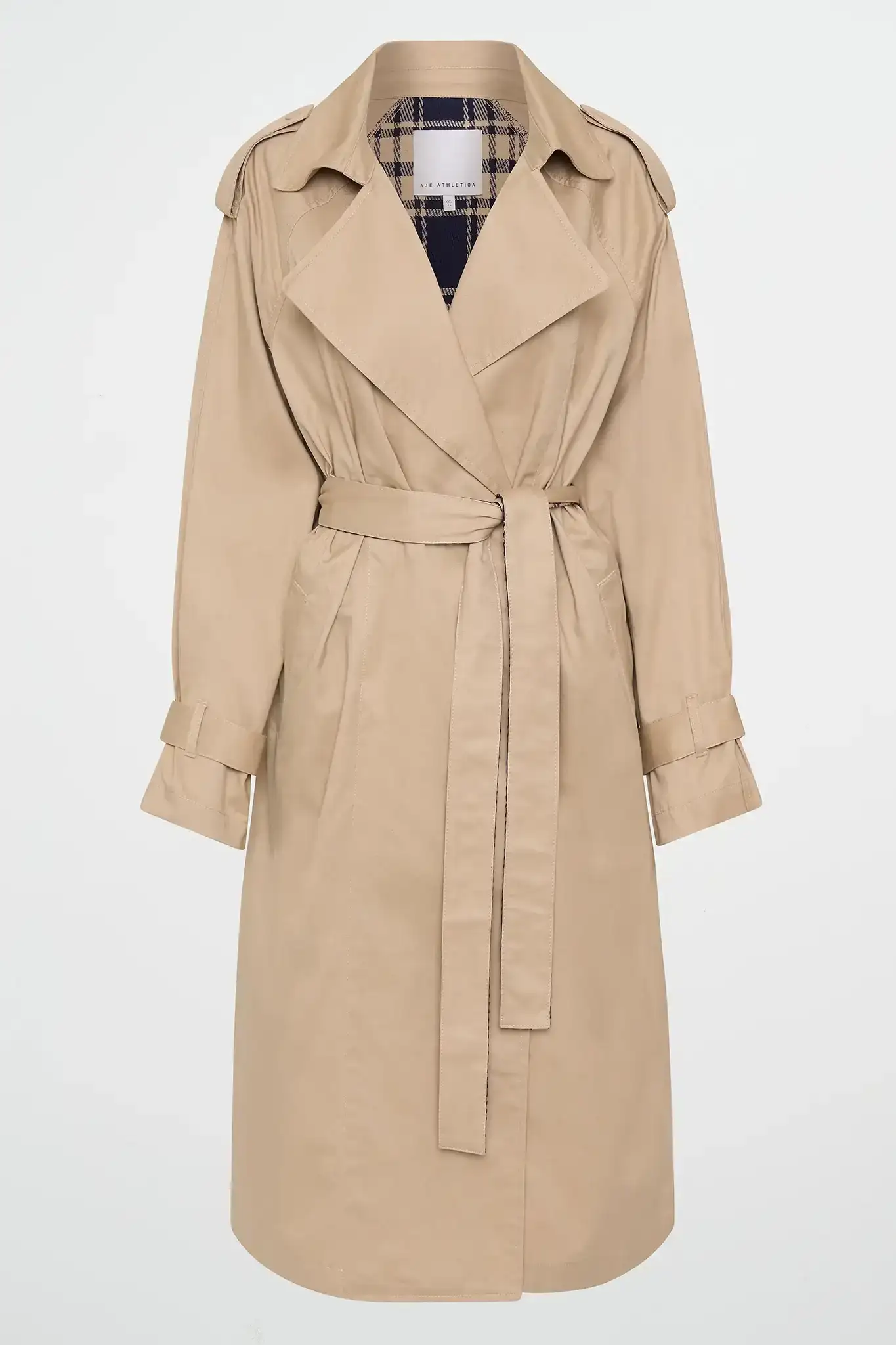 Contrast Belted Trench 703