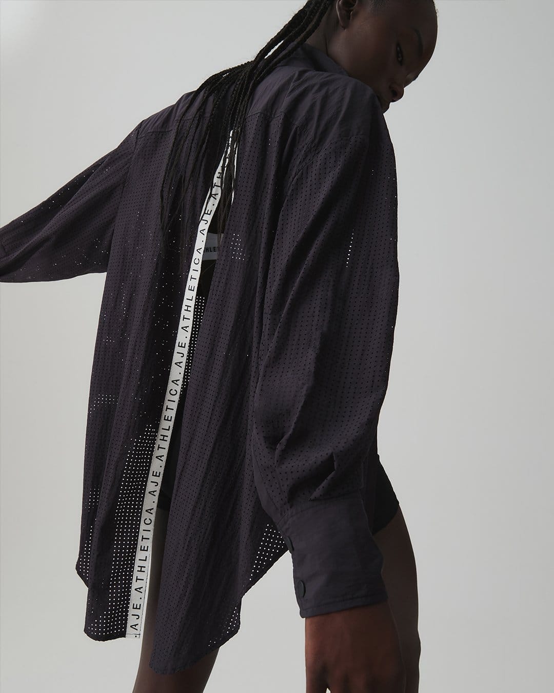 Perforated Split Back Shirt 406