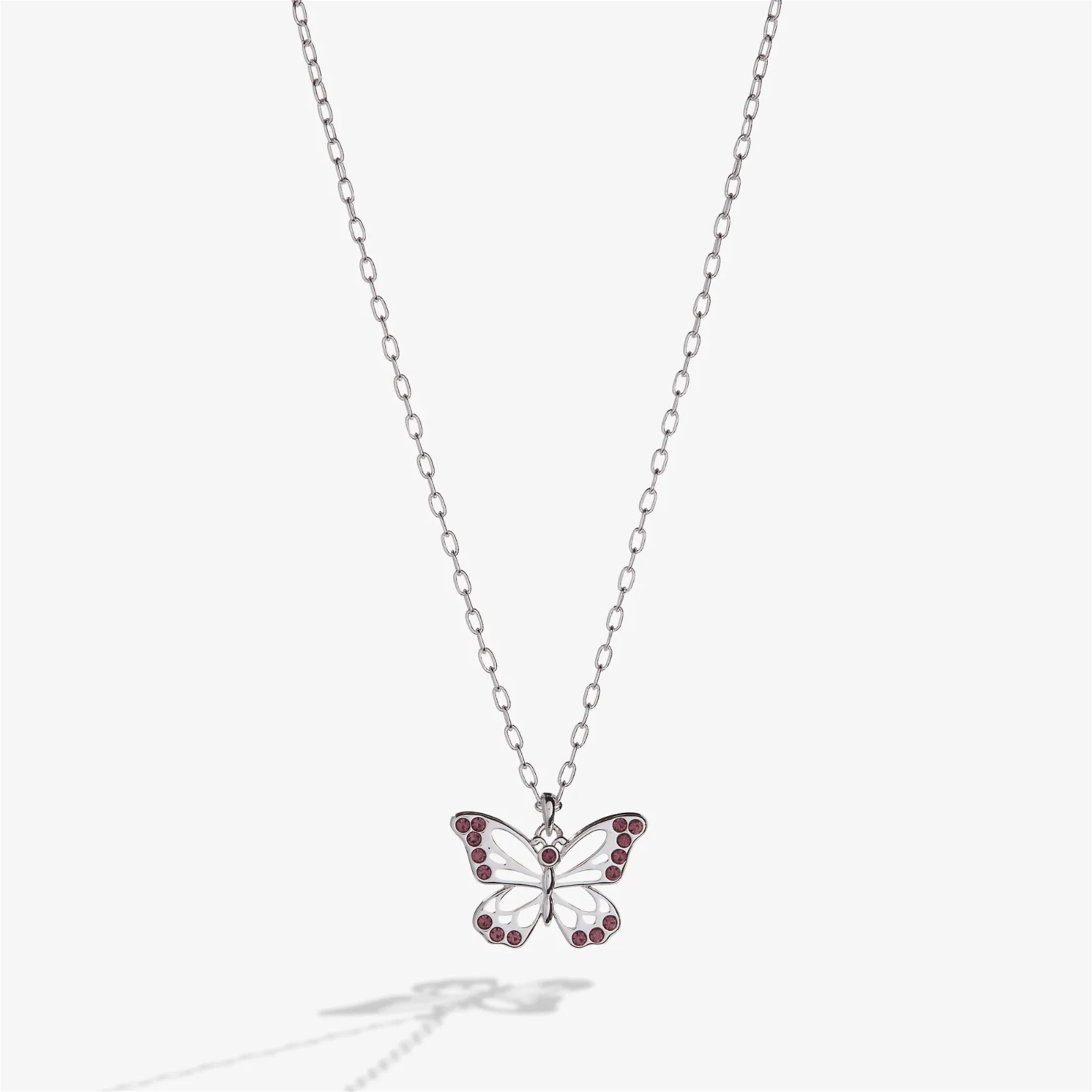 Butterfly and Crystal Necklace