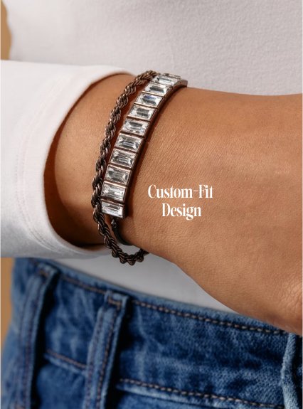 Crystal Baguette Bolo Tennis Bracelet | Shop Now