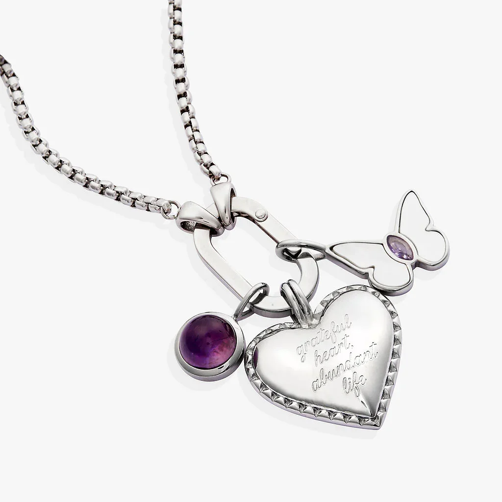 Image of Heart Trio Interchangeable Charm Necklace