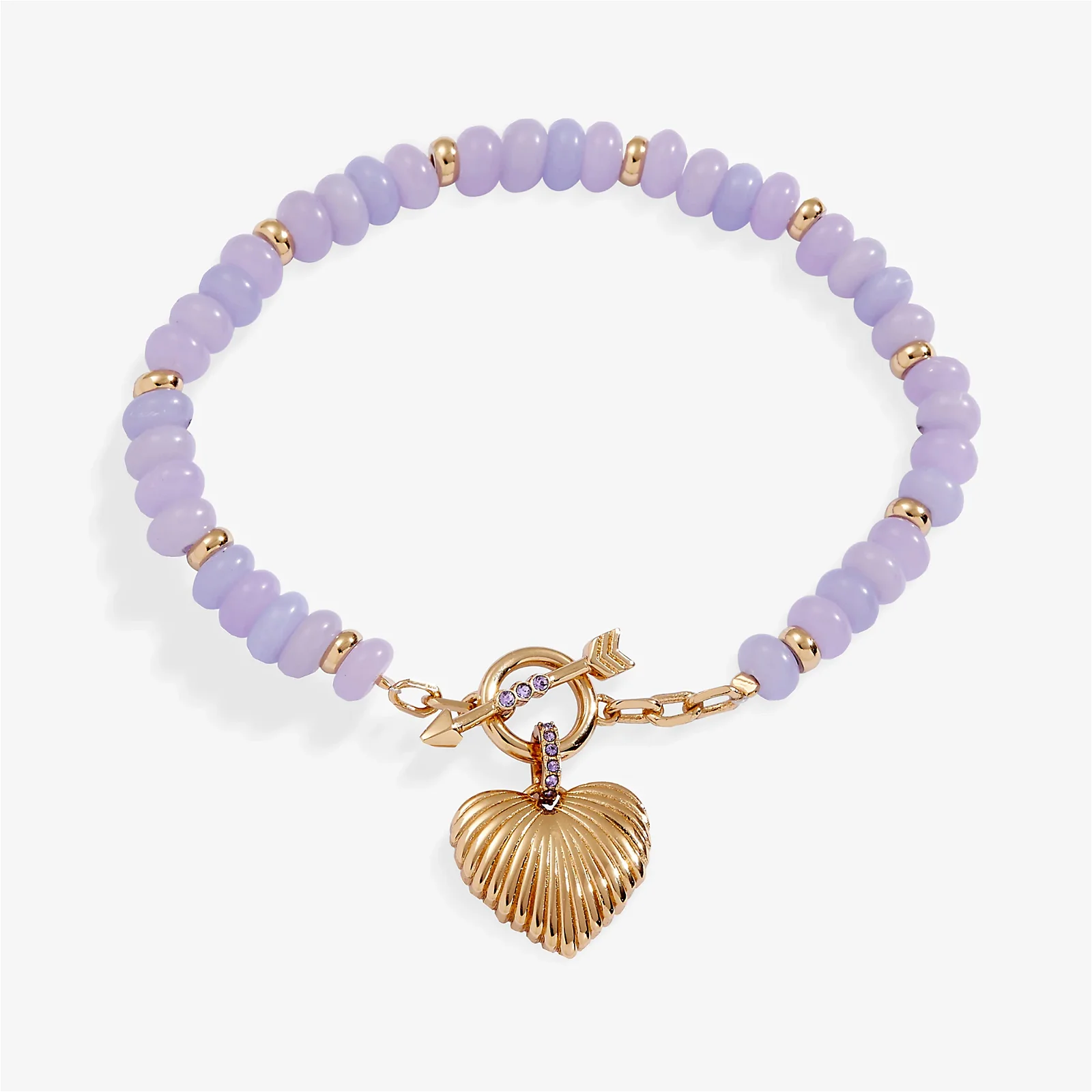 Puffy Heart Toggle Bracelet