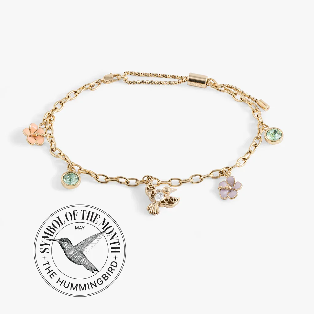 Image of Hummingbird Multicharm Adjustable Anklet