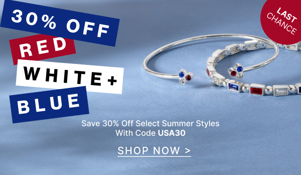 30% OFF RED WHITE AND BLUE | Shop Now