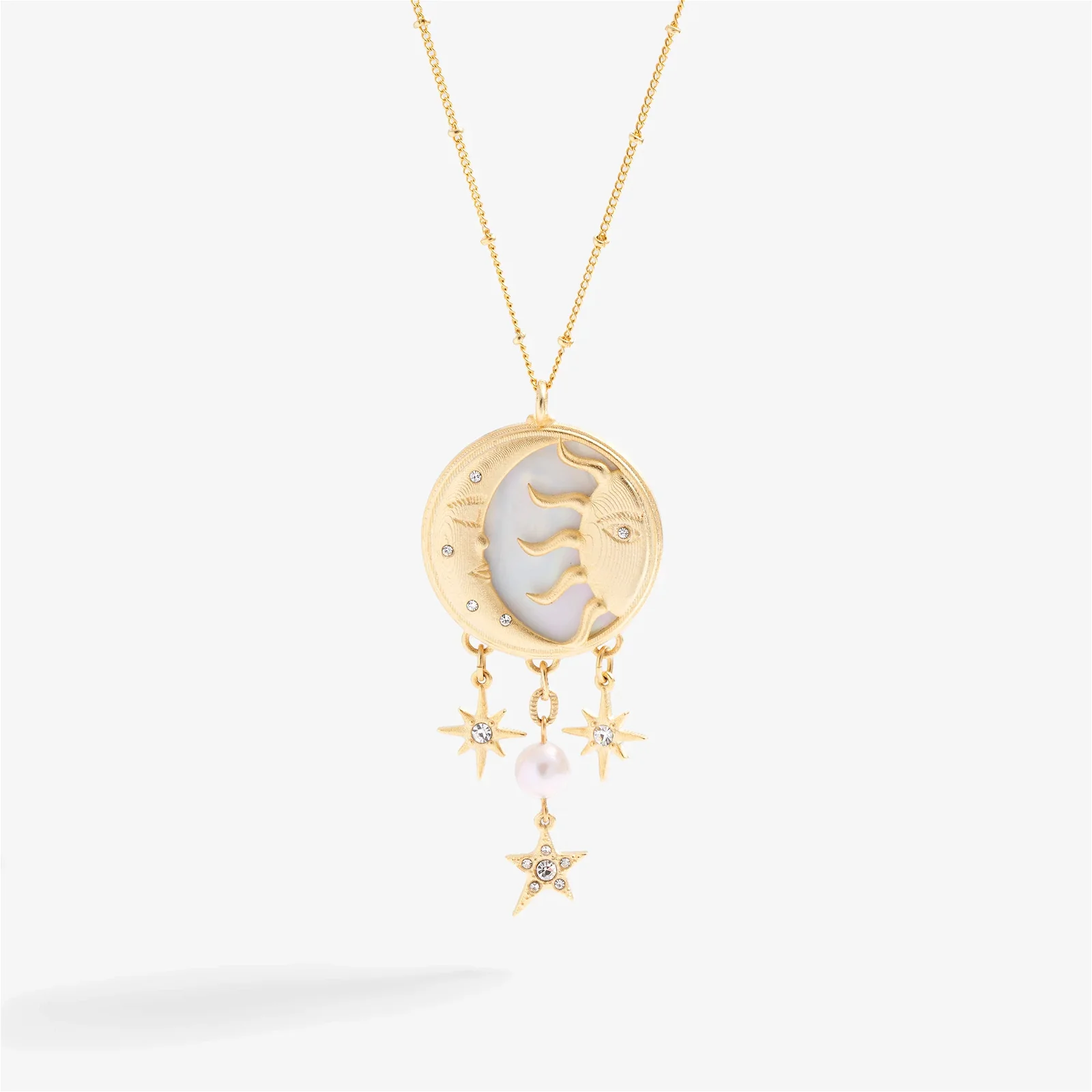 Image of Moon and Sun Multicharm Necklace