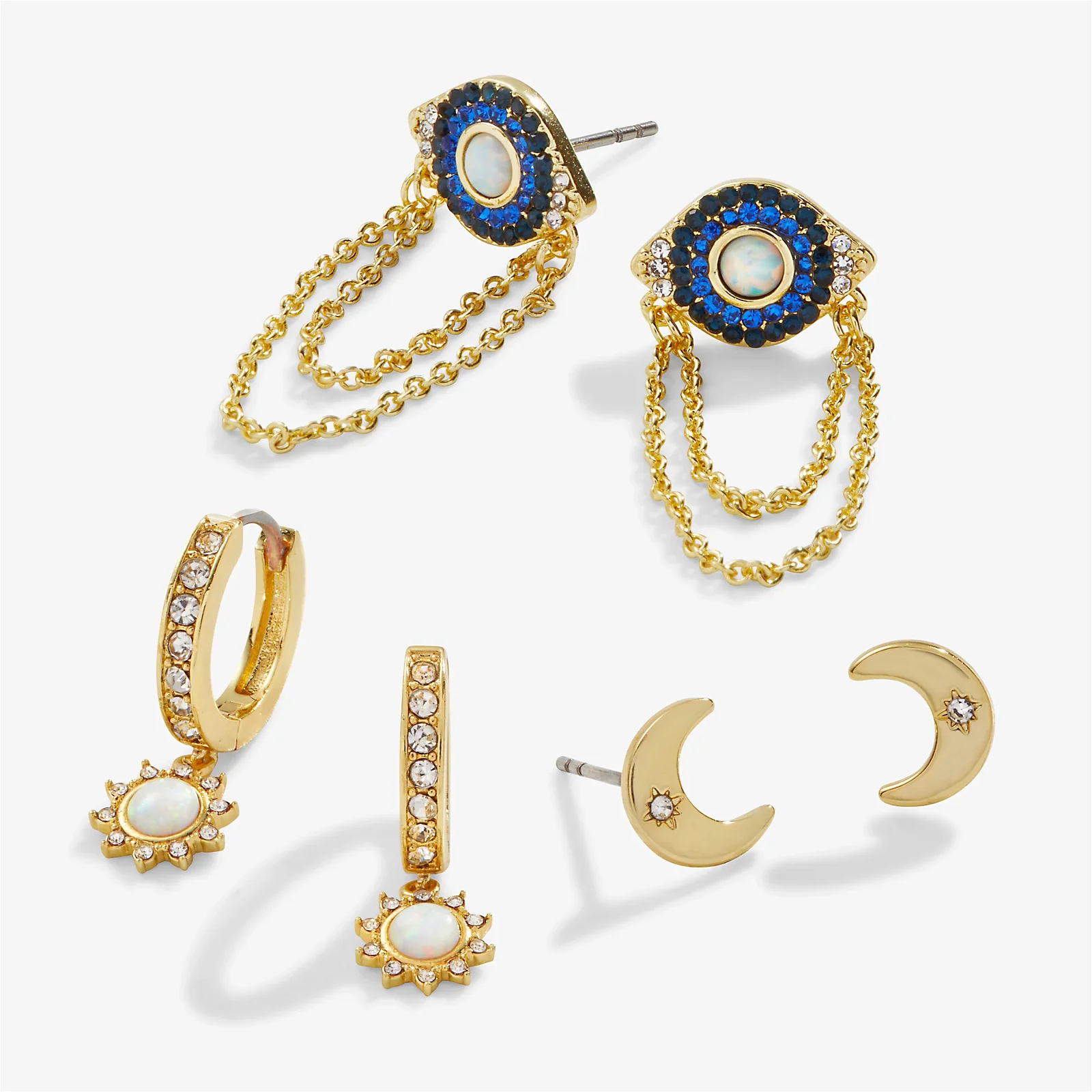 Evil Eye + Celestial Earring Set