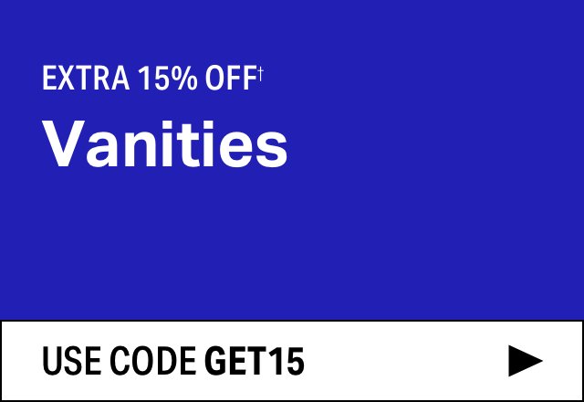 Extra 15% off Vanities