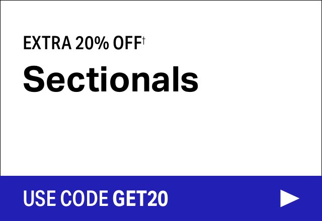 Extra 20% off Sectionals