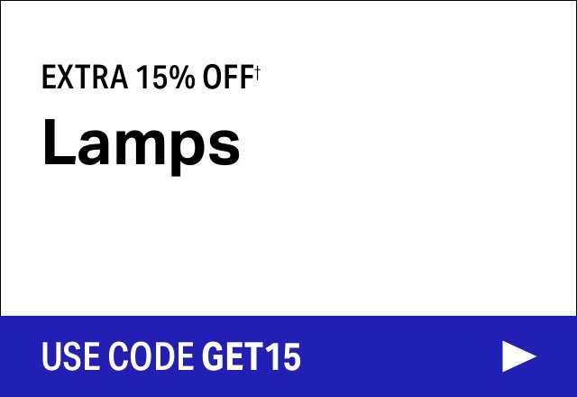 Extra 15% off Lamps