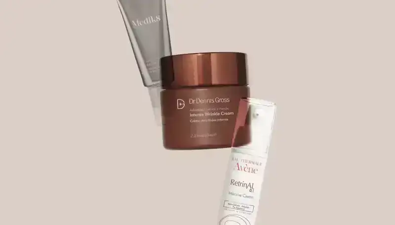 Cosmetic tube, jar, and bottle overlapping on top of each other