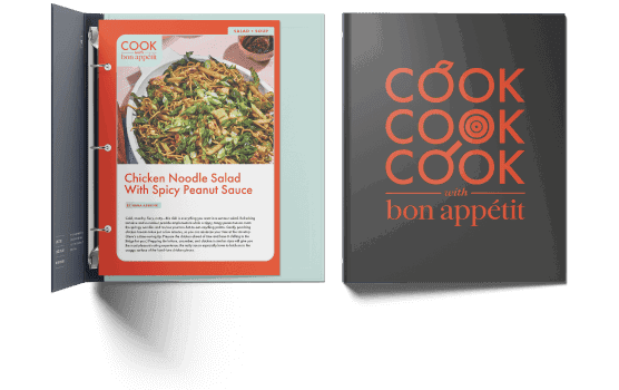 Premium Cook with Bon Appétit recipe cards and binder