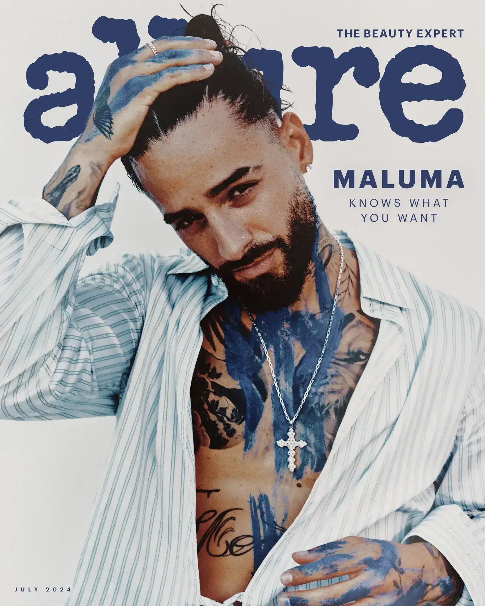 Allure magazine July 2024 cover - singer Maluma